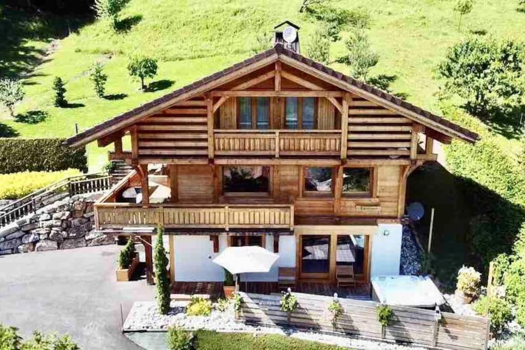 Androsace Appartement Dans Chalet Bois Avec Jacuzzi Privatif Terrasse Et Vue Montagne Les Villards-sur-Thônes Екстериор снимка