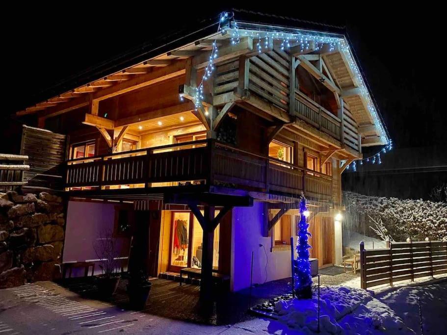 Androsace Appartement Dans Chalet Bois Avec Jacuzzi Privatif Terrasse Et Vue Montagne Les Villards-sur-Thônes Екстериор снимка